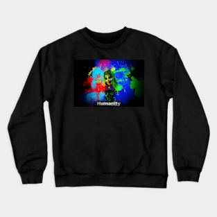 humanity facepainting bride Crewneck Sweatshirt